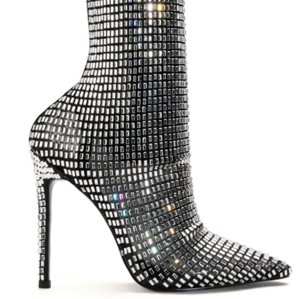 Black and Silver Boots